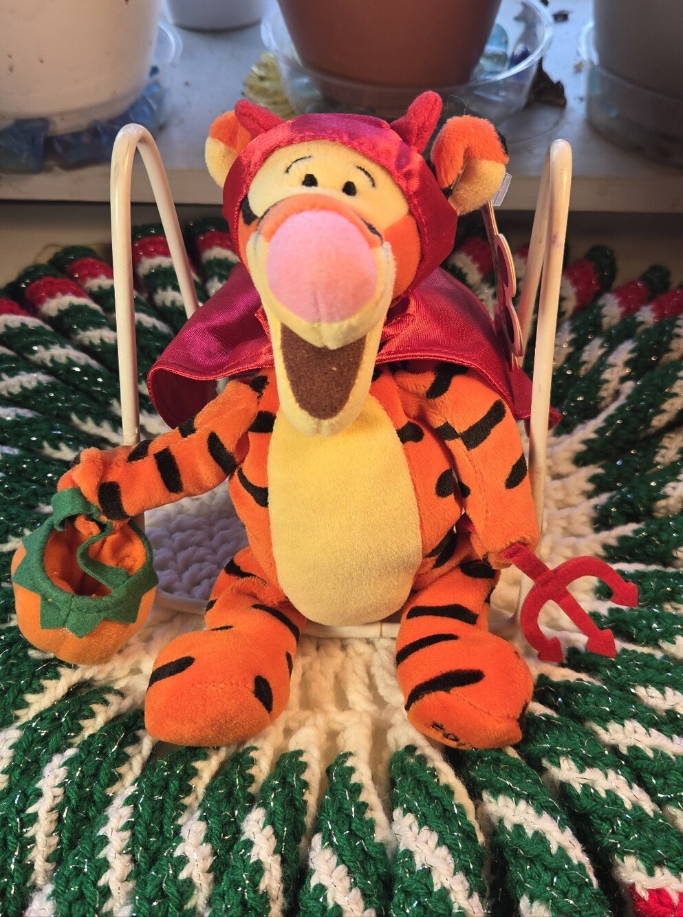Disney Mouseketoys Devil Tigger Mini Bean Bag Plush